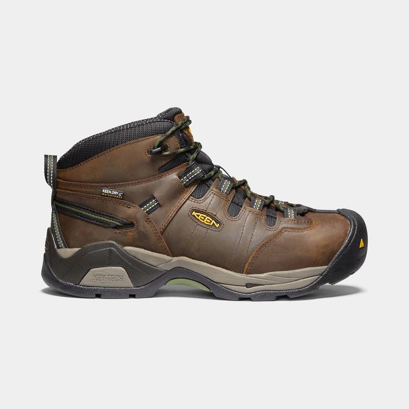 Keen Detroit Xt Mid Waterproof Steel Toe - Erkek Iş Botu - Kahverengi - Turkey (087912XHI)